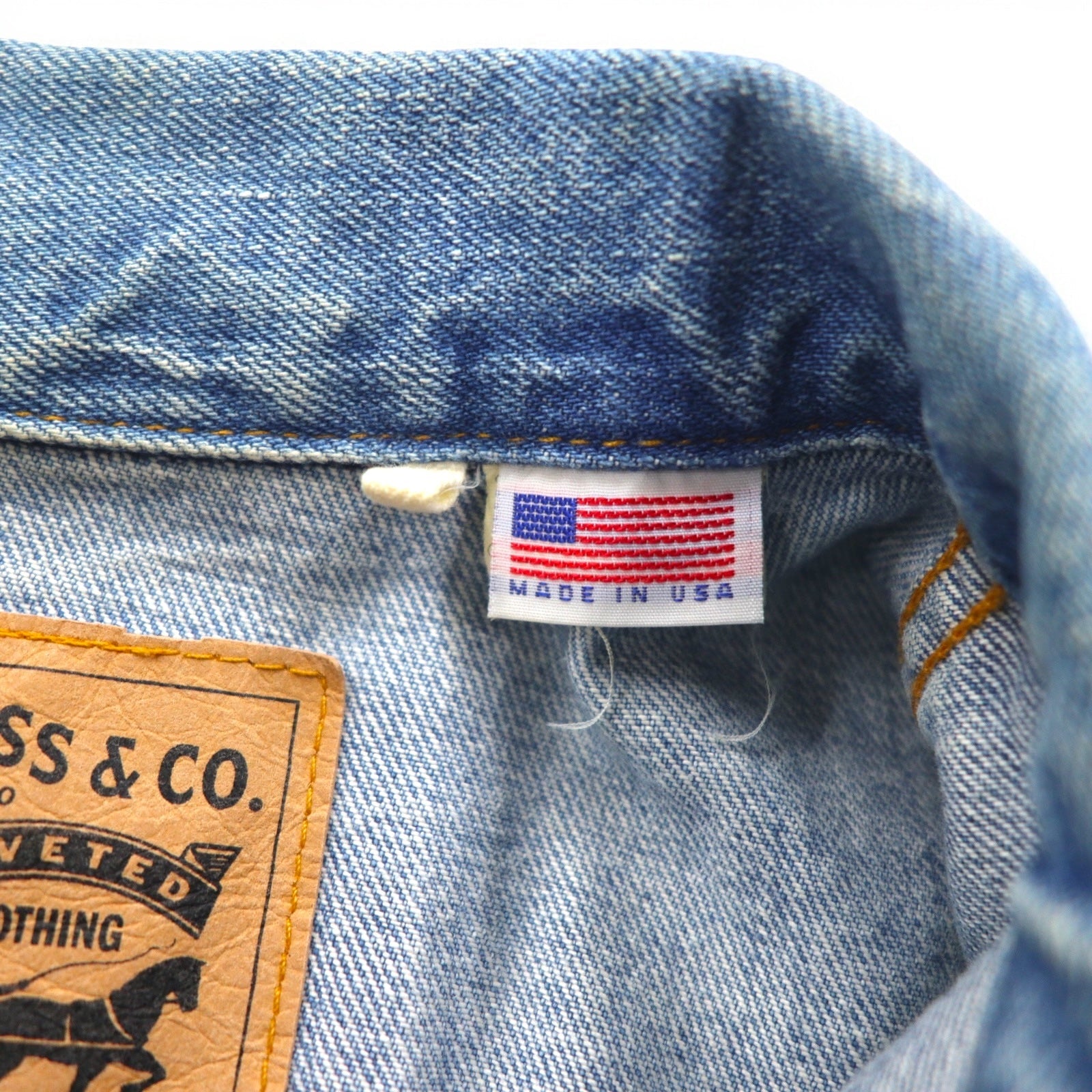 LEVI'S VINTAGE CLOTHING (LVC) Prodotto negli Stati Uniti, riedizione anni '70, giacca di jeans tipo 3rd, taglia M, blu, linguetta arancione 72351-0003