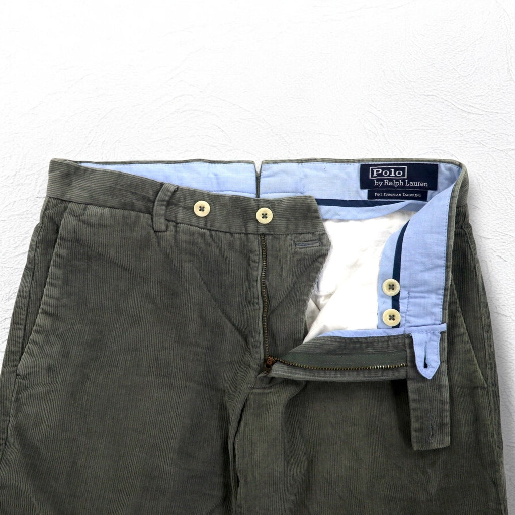 Polo by Ralph Lauren Pantaloni in velluto a coste M grigi FINE EUROPEAN TAILORING