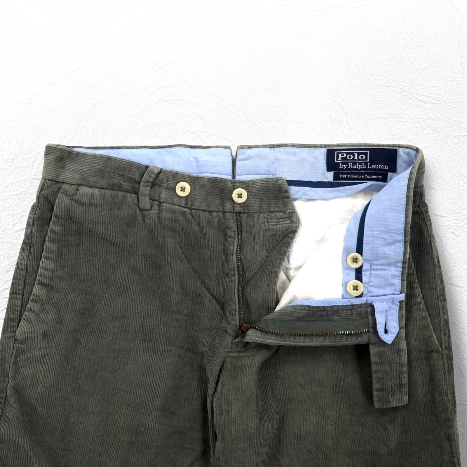 Polo by Ralph Lauren Pantaloni in velluto a coste M grigi FINE EUROPEAN TAILORING