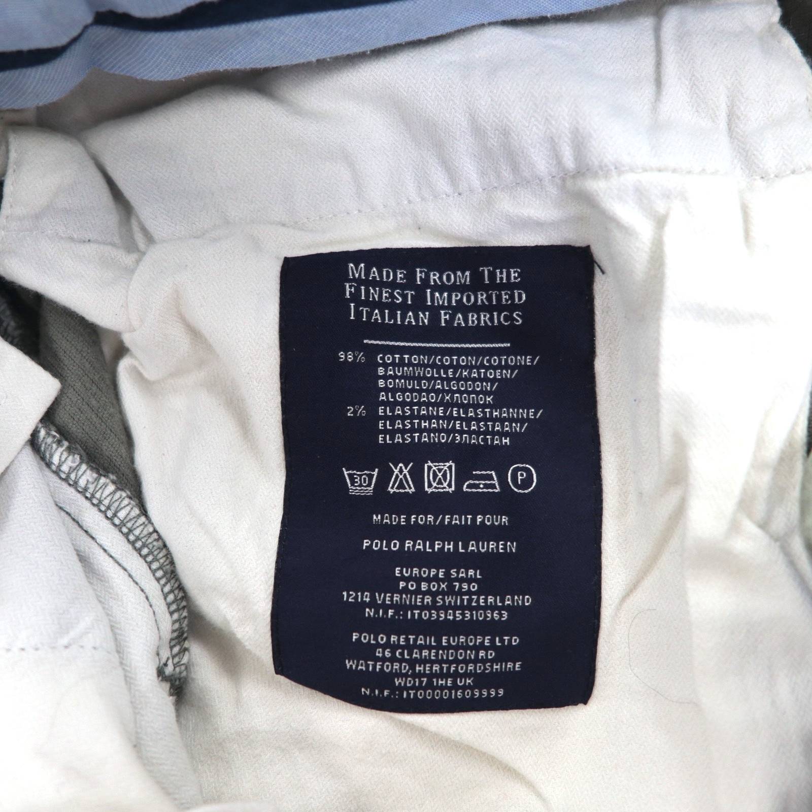 Polo by Ralph Lauren Pantaloni in velluto a coste M grigi FINE EUROPEAN TAILORING