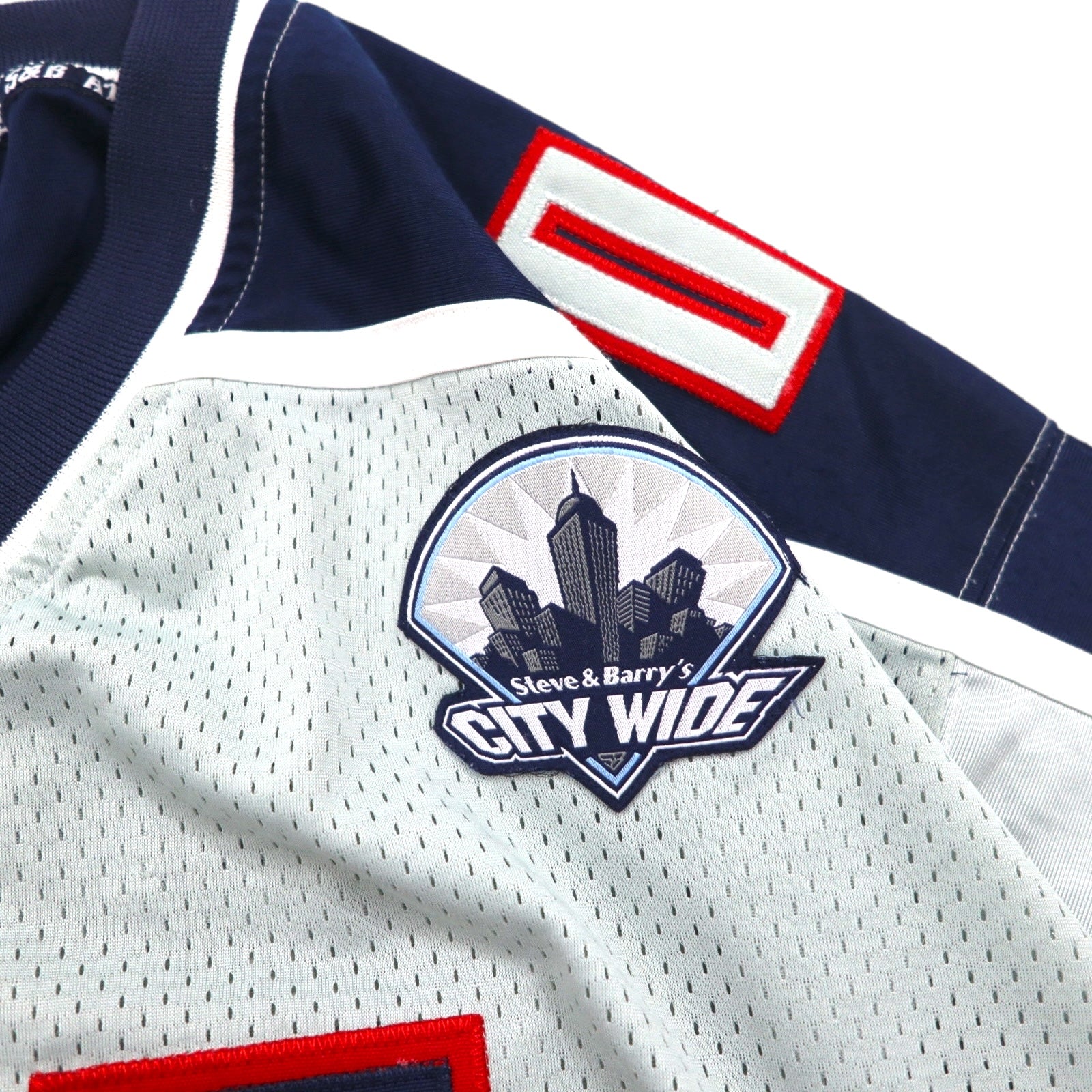 Maglia da gioco taglia grande 3XL STEVE & BARRY'S, grigia, poliestere, mesh, con numeri