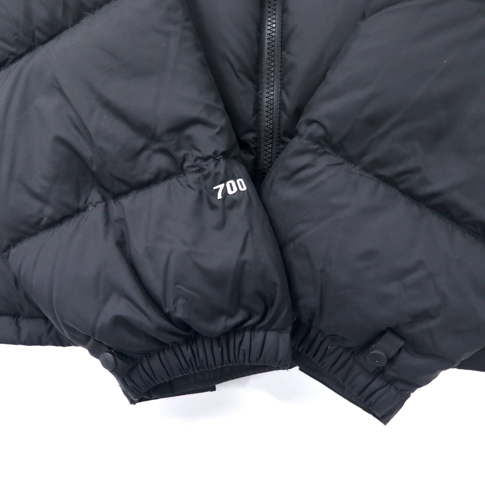 THE NORTH FACE ヌプシ 700フィルパワー ダウンジャケット S フード収納式 ロゴ刺繍 ND01586