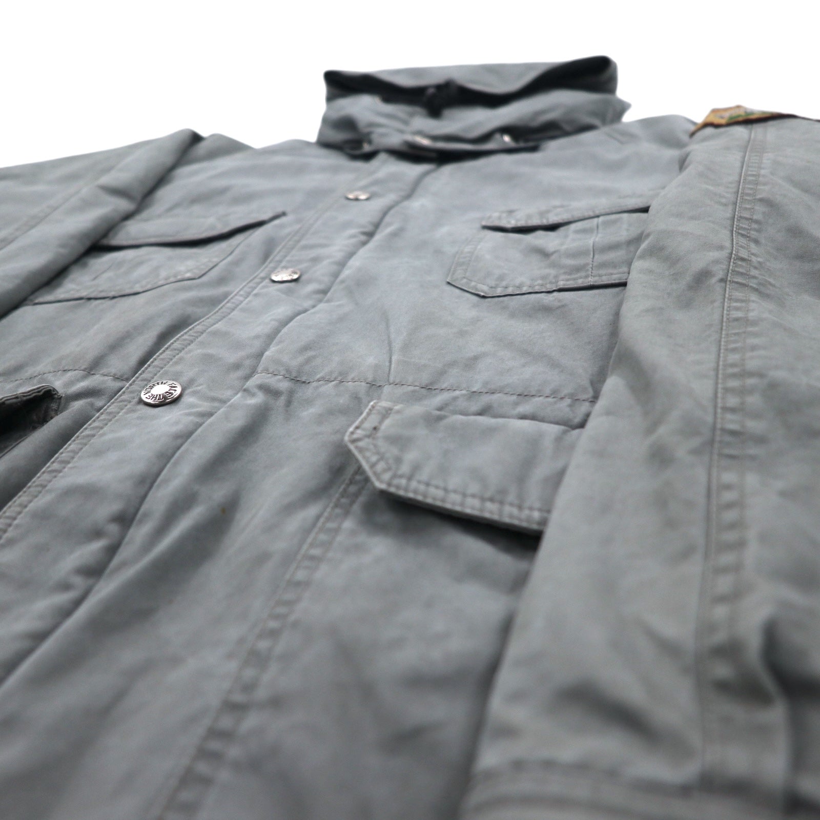 THE NORTH FACE Giacca a vento con cappuccio staccabile M color kaki in cotone con doppia zip e zip-in-zip NY-2153