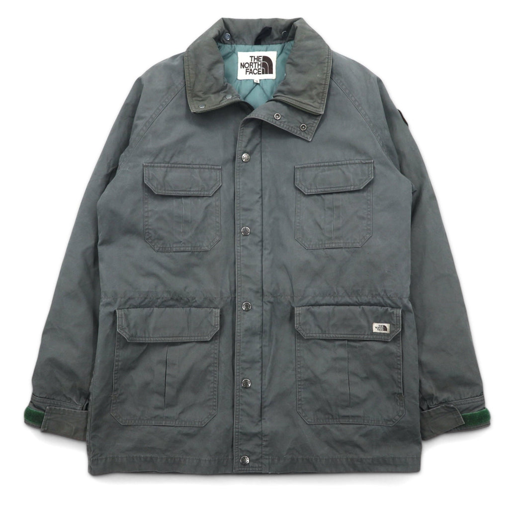 THE NORTH FACE Giacca a vento con cappuccio staccabile M color kaki in cotone con doppia zip e zip-in-zip NY-2153