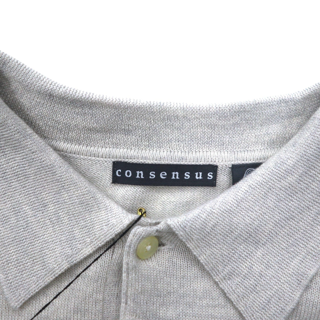 consensus maglione polo in lana merino XL grigio, lana, mai usato