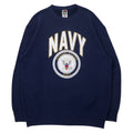 US NAVY プリント スウェット L ネイビー コットン ミリタリー FRUIT OF THE LOOM