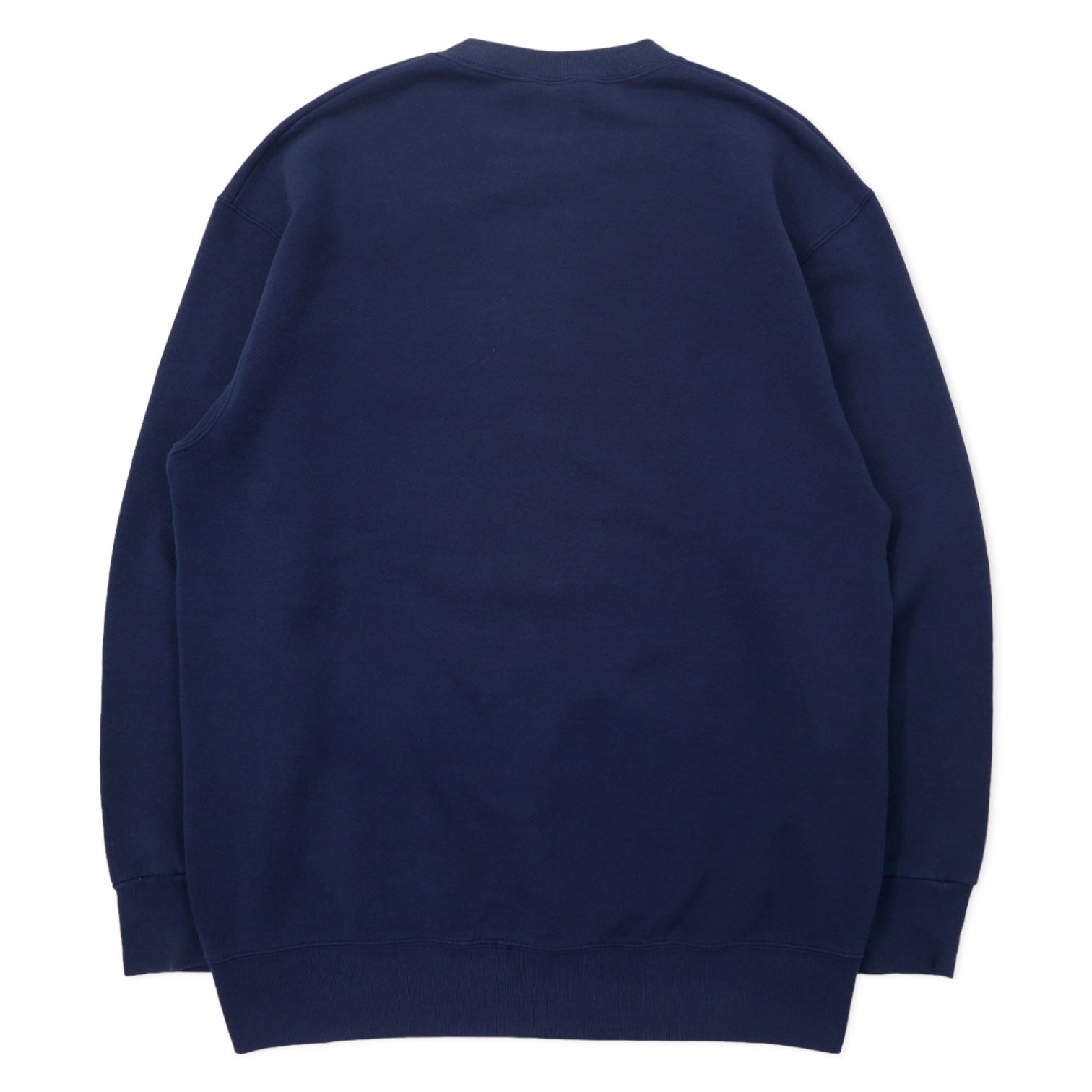 Felpa con stampa US NAVY, taglia L, blu navy, cotone, militare, FRUIT OF THE LOOM