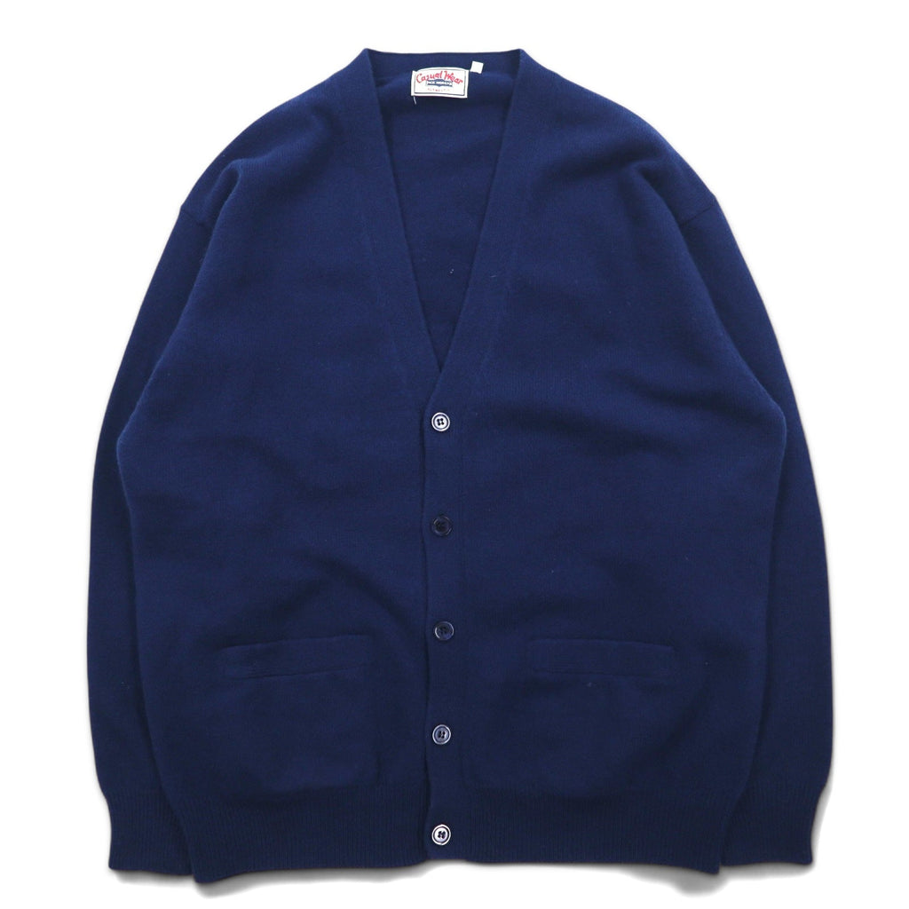 Anni '90 JACK MORGAN CASUAL WEAR Cardigan in maglia di lana d'agnello M Blu Marino Lana
