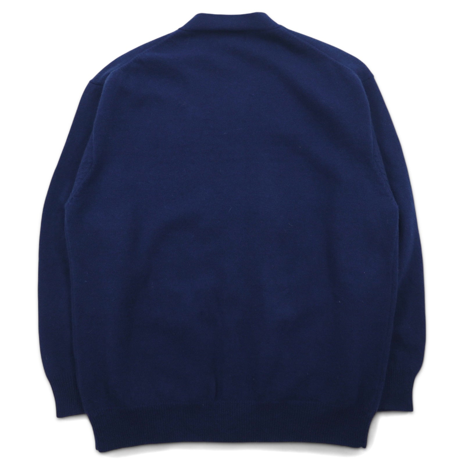 Anni '90 JACK MORGAN CASUAL WEAR Cardigan in maglia di lana d'agnello M Blu Marino Lana