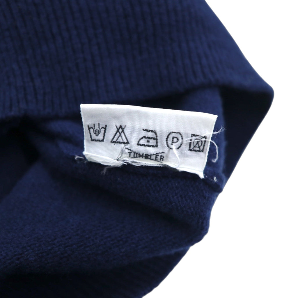 Anni '90 JACK MORGAN CASUAL WEAR Cardigan in maglia di lana d'agnello M Blu Marino Lana