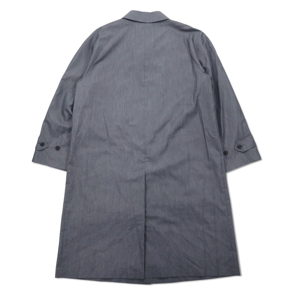 Vintage 80s Japan Made Trench Coat SANYO ステンカラーコート S グレー ポリエステル 日本製