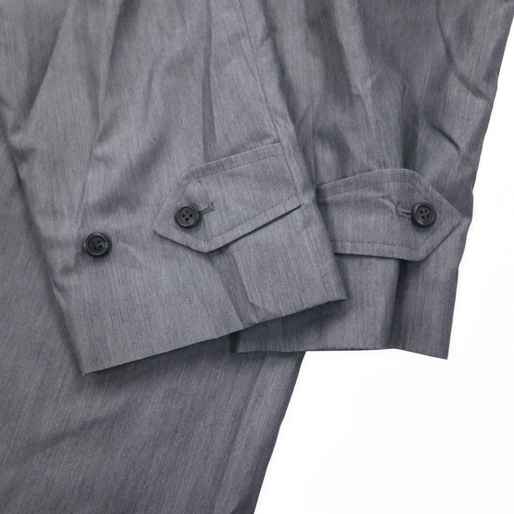 Vintage 80s Japan Made Trench Coat SANYO ステンカラーコート S グレー ポリエステル 日本製