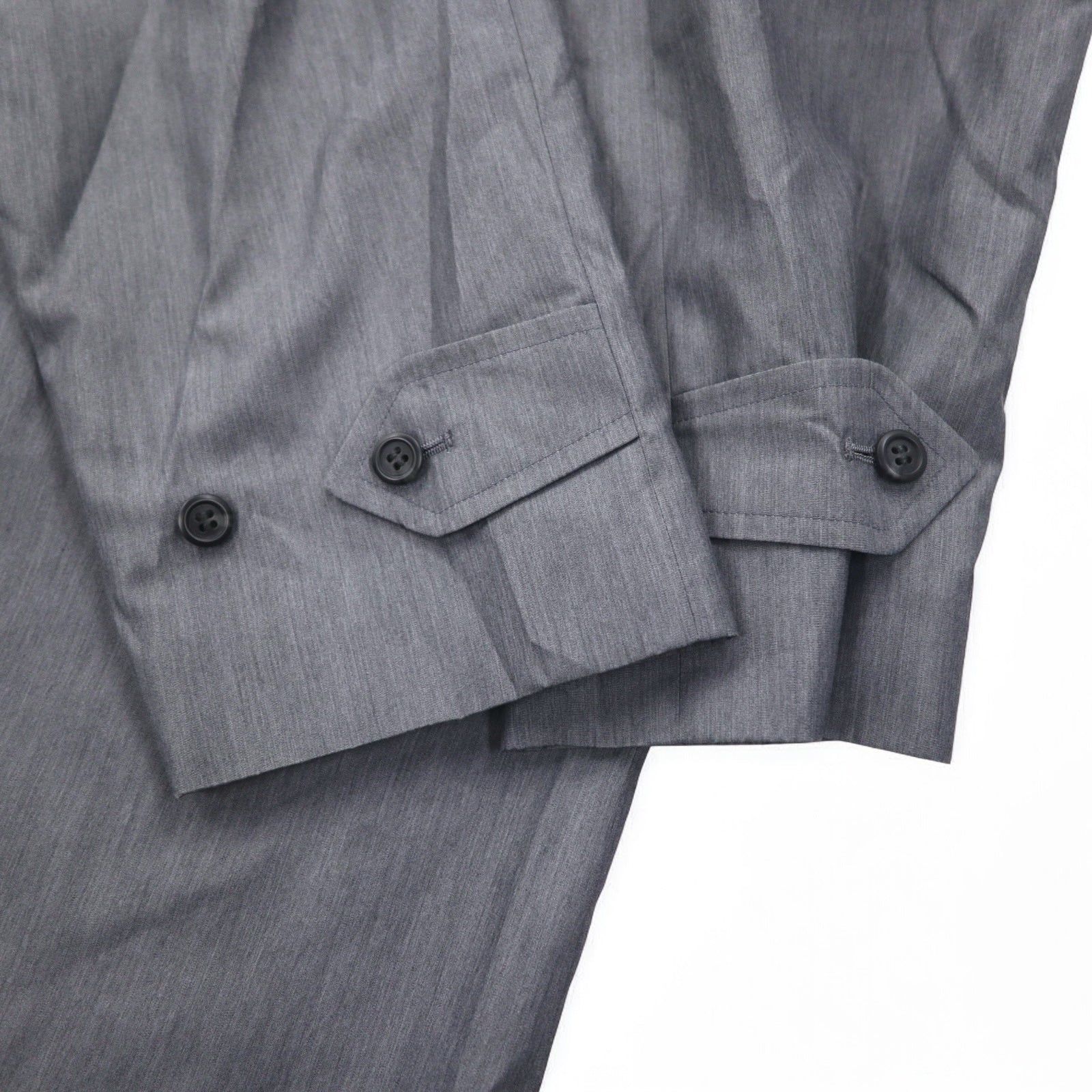 Trench Vintage anni '80 SANYO S in poliestere grigio Made in Japan
