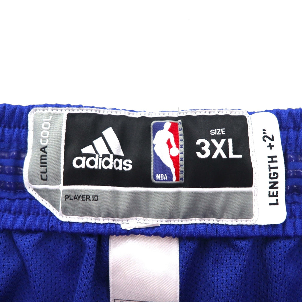 Pantaloncini adidas 3XL blu NBA Detroit Pistons, in poliestere CLIMA COOL, sotto il ginocchio.