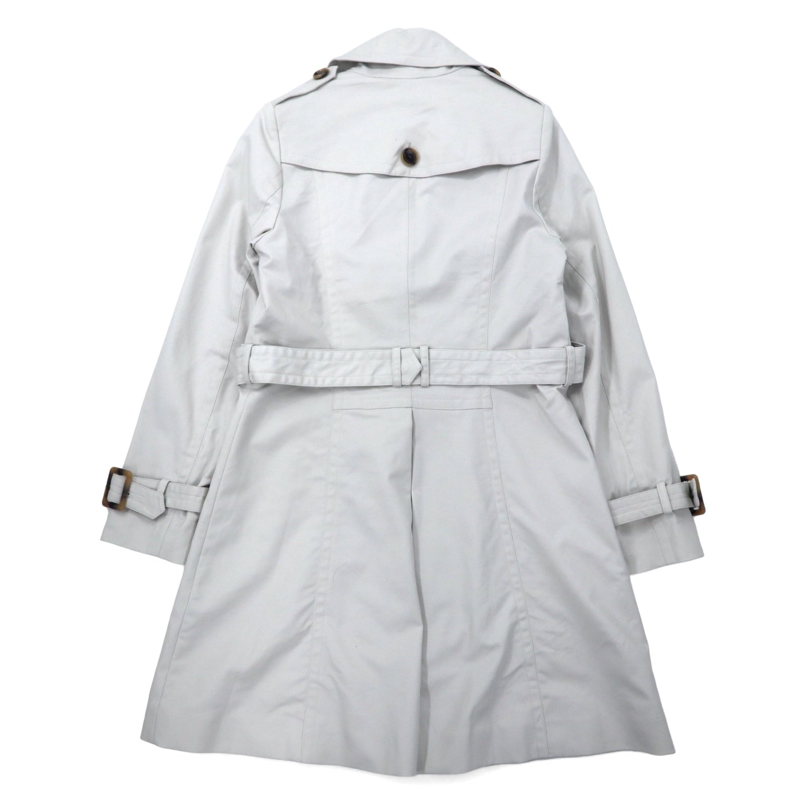 PENDLETON Trench, bianco, in cotone, con cintura, taglia 10
