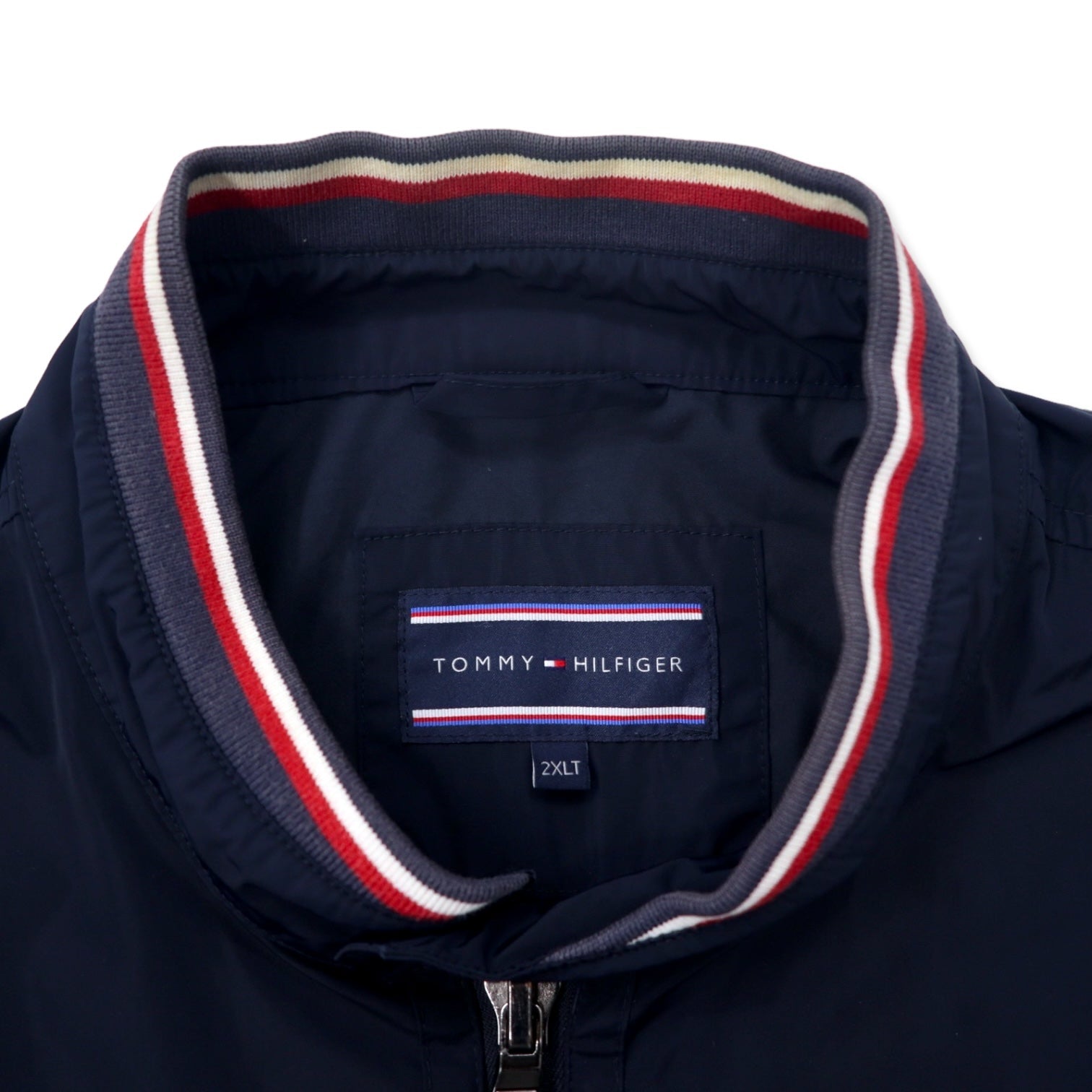 TOMMY HILFIGER Giacca chiodo monopetto 2XLT blu navy poliestere taglia grande