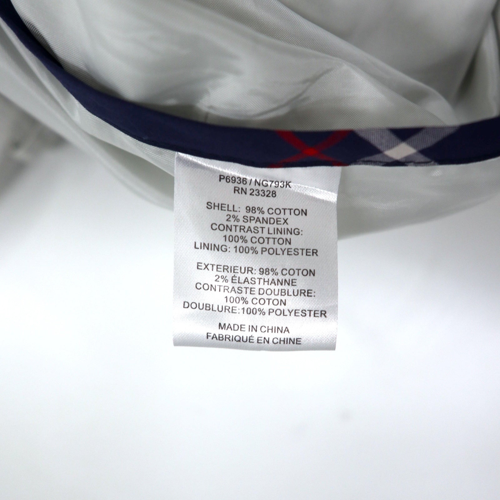 PENDLETON Trench, bianco, in cotone, con cintura, taglia 10