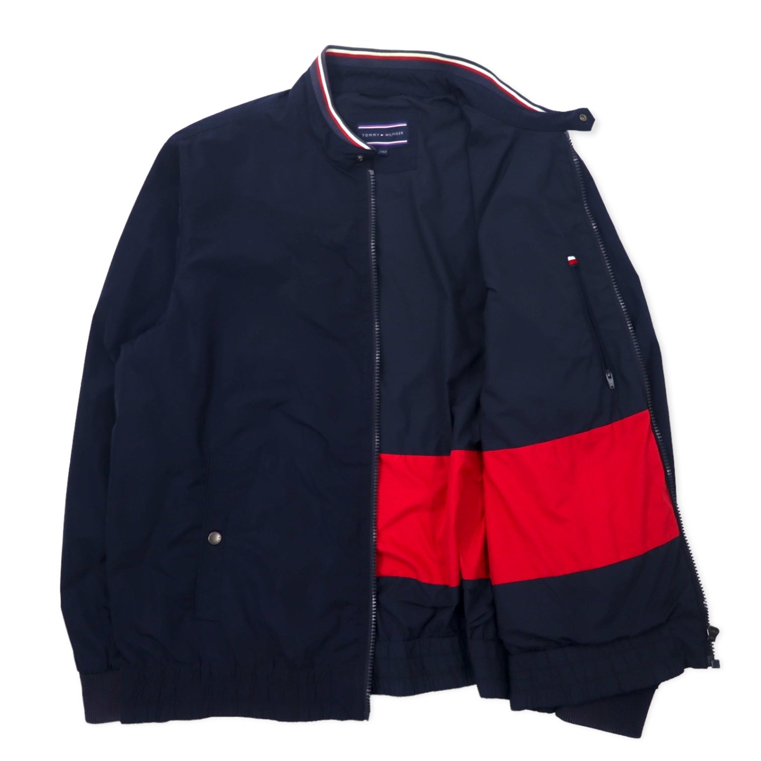TOMMY HILFIGER Giacca chiodo monopetto 2XLT blu navy poliestere taglia grande