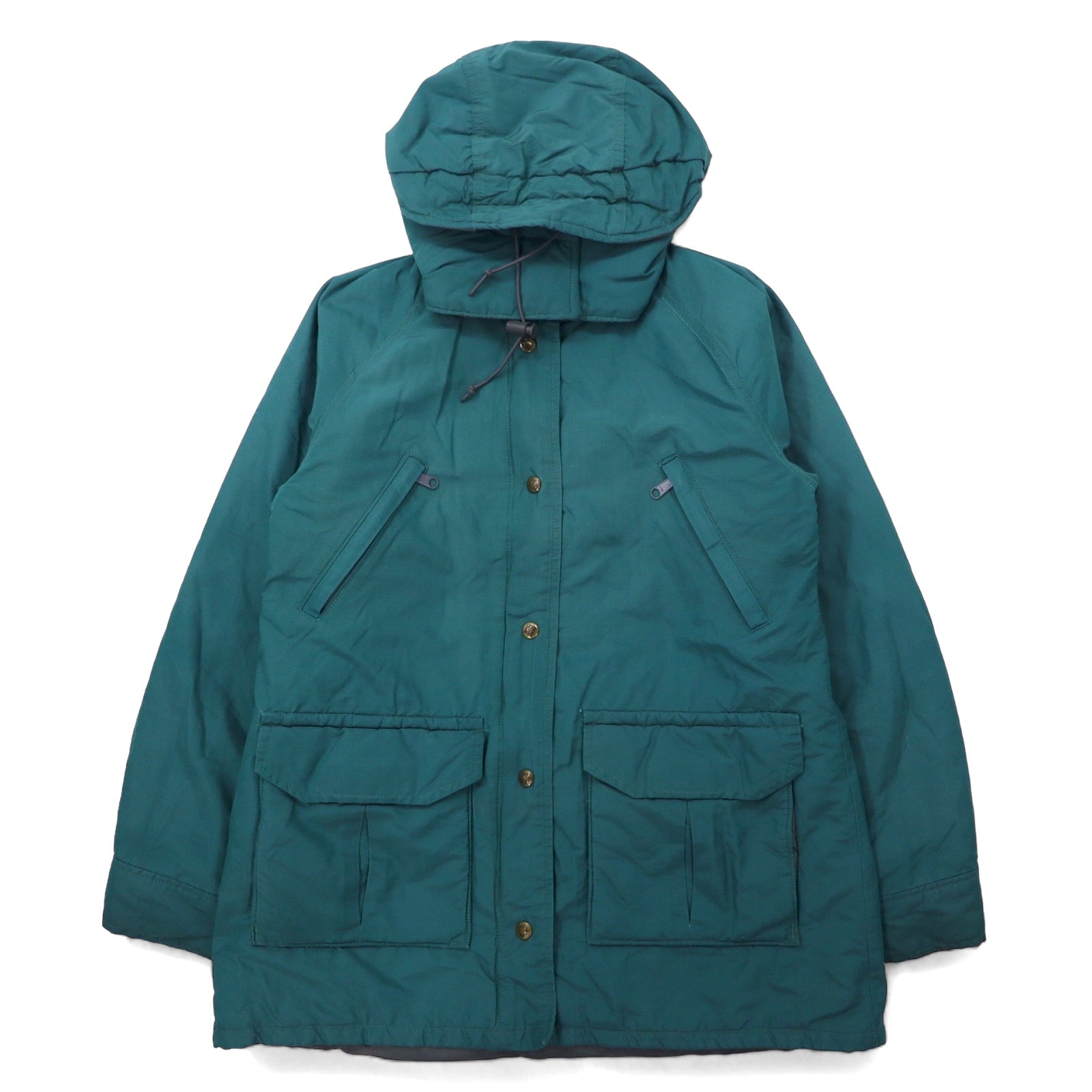 Columbia giacca a vento isolante anni '90, taglia M, verde, poliestere TECHNICLOTH impermeabile, imbottitura Thinsulate, coulisse, cappuccio rimovibile