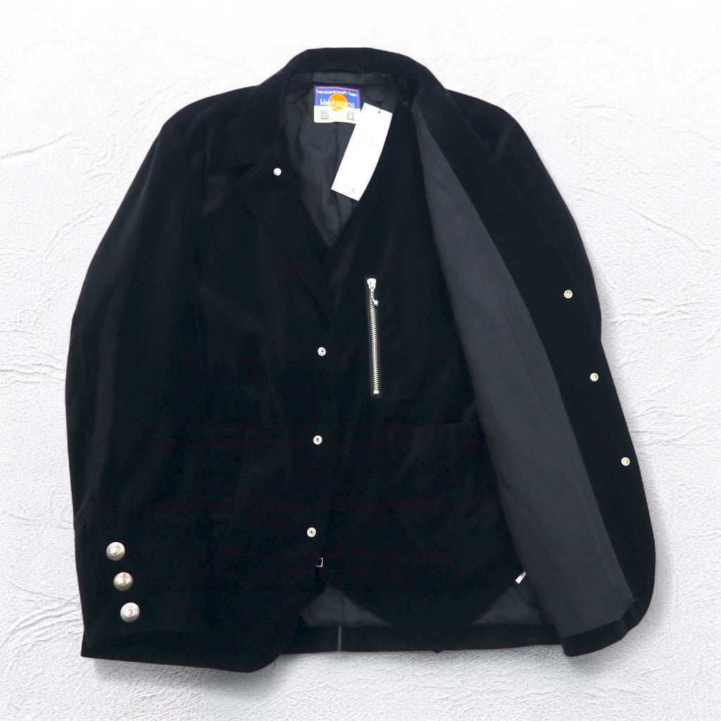 blackmeans Giacca combo COMBO JACKET Gilet Giacca sartoriale Velluto M Nero Completo Made in Japan Nuovo con etichette