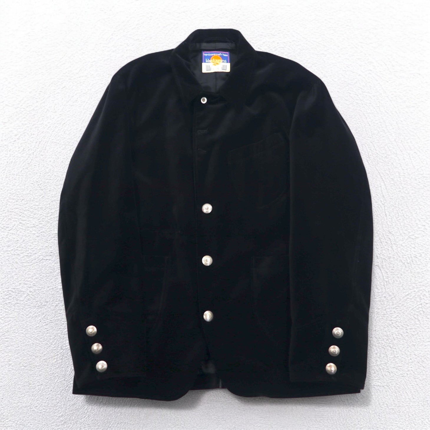 blackmeans Giacca combo COMBO JACKET Gilet Giacca sartoriale Velluto M Nero Completo Made in Japan Nuovo con etichette