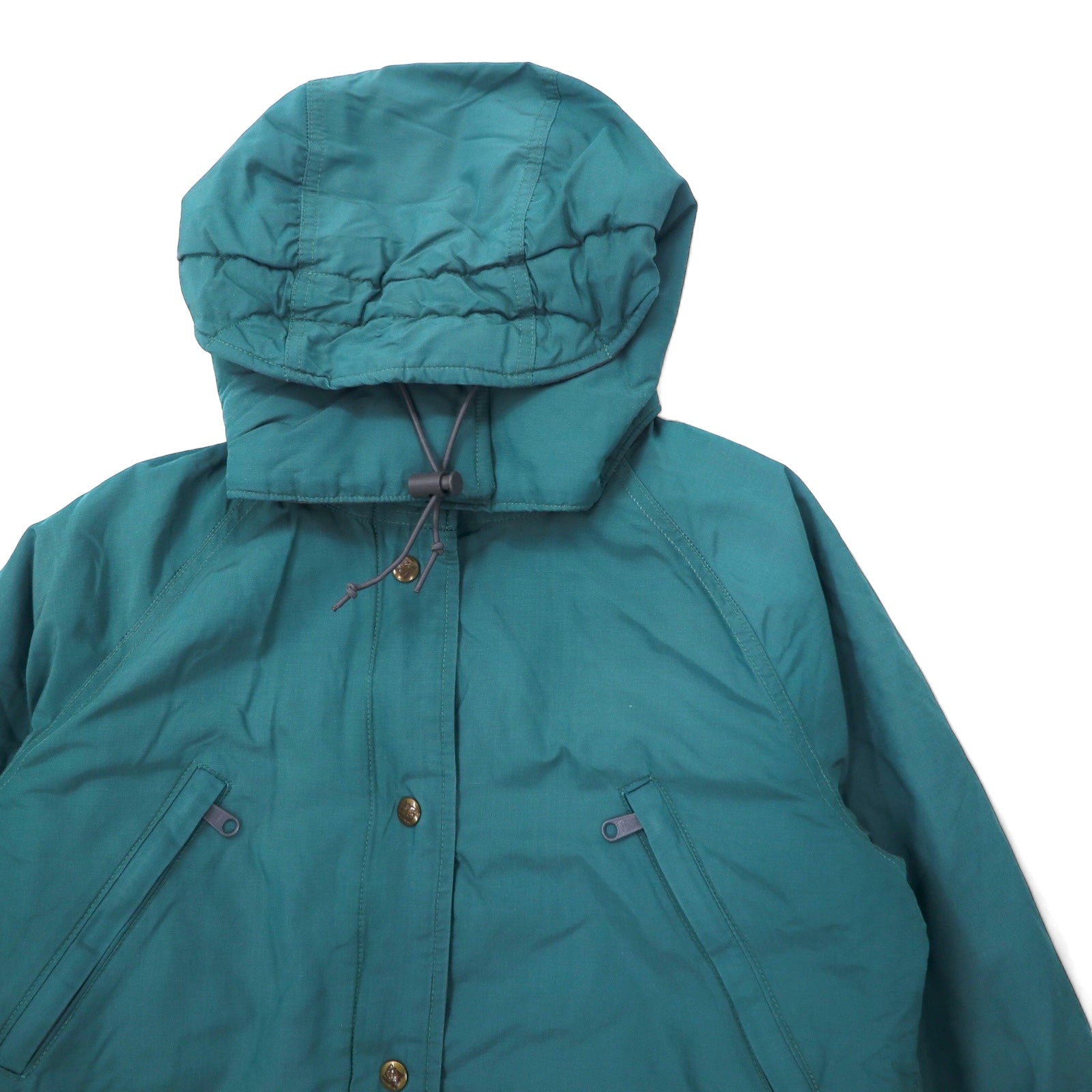 Columbia giacca a vento isolante anni '90, taglia M, verde, poliestere TECHNICLOTH impermeabile, imbottitura Thinsulate, coulisse, cappuccio rimovibile