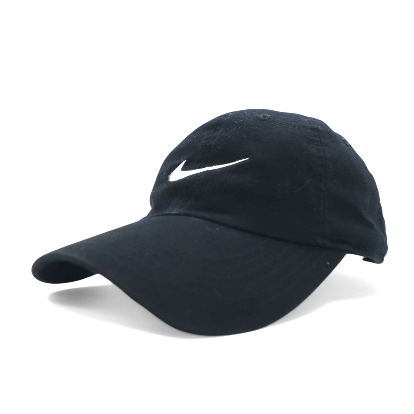 NIKE Cappellino da baseball con logo Swoosh ricamato, taglia unica, nero, cotone