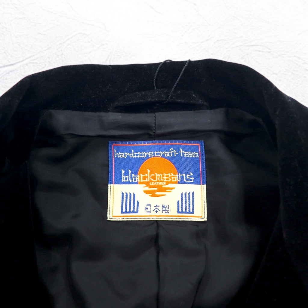 blackmeans Giacca combo COMBO JACKET Gilet Giacca sartoriale Velluto M Nero Completo Made in Japan Nuovo con etichette