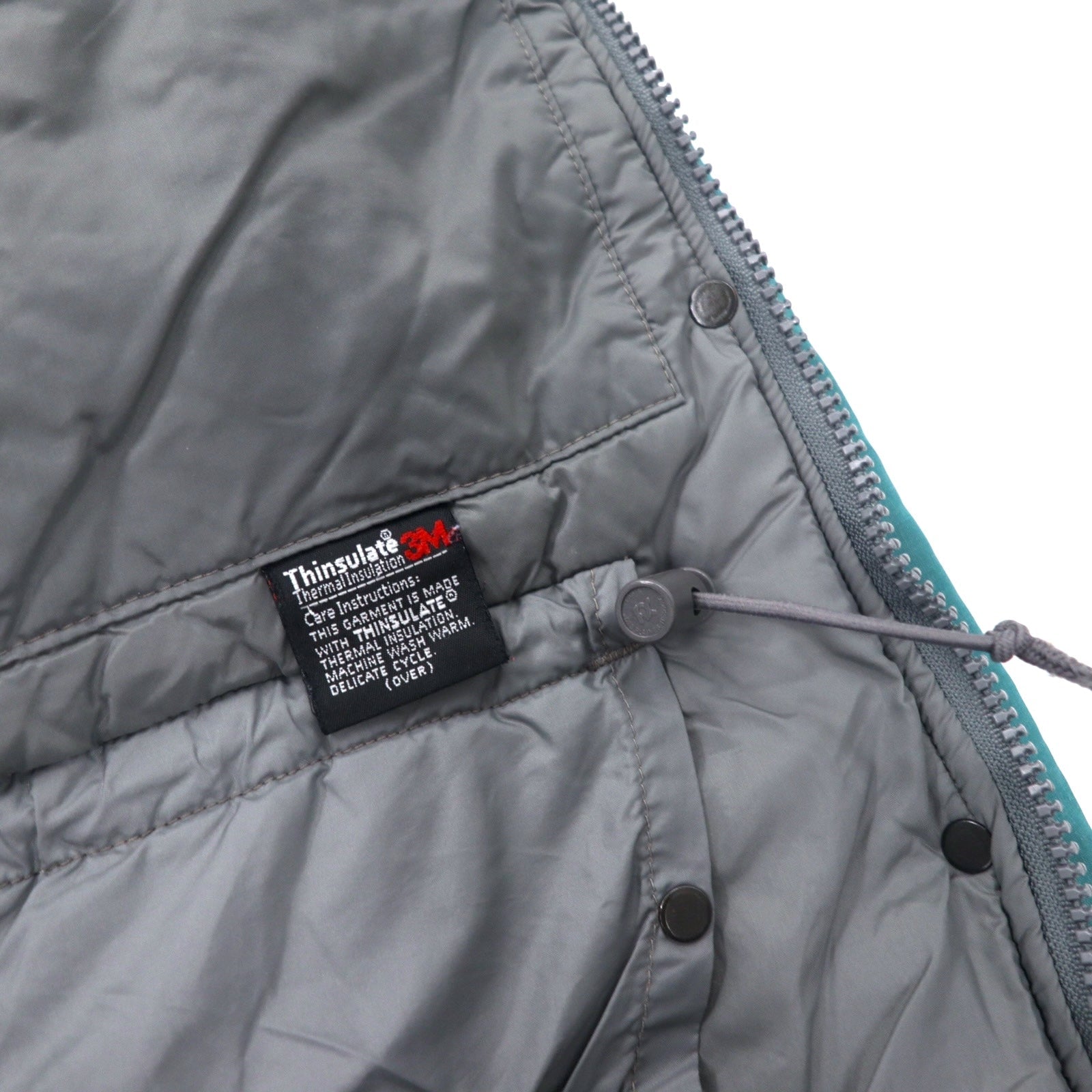 Columbia giacca a vento isolante anni '90, taglia M, verde, poliestere TECHNICLOTH impermeabile, imbottitura Thinsulate, coulisse, cappuccio rimovibile