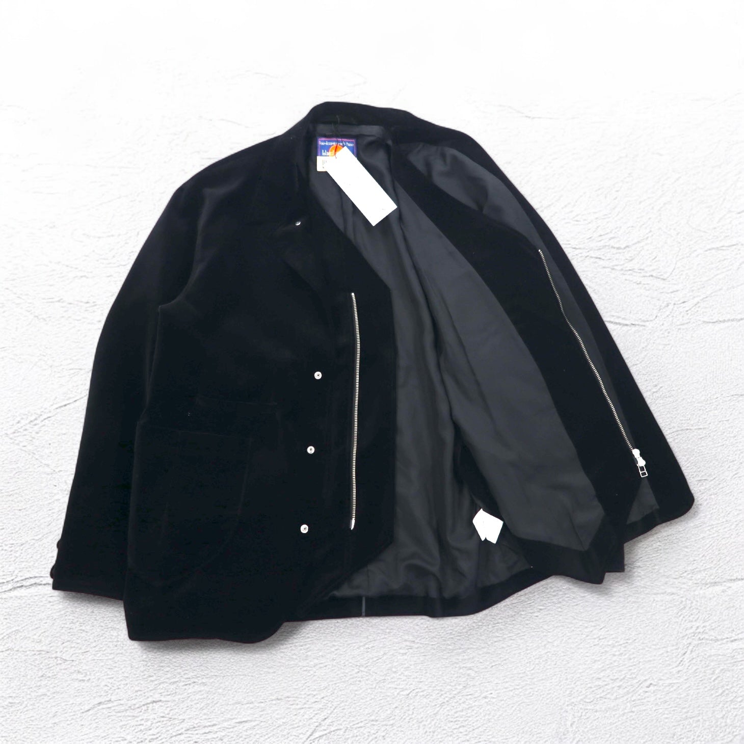 blackmeans Giacca combo COMBO JACKET Gilet Giacca sartoriale Velluto M Nero Completo Made in Japan Nuovo con etichette