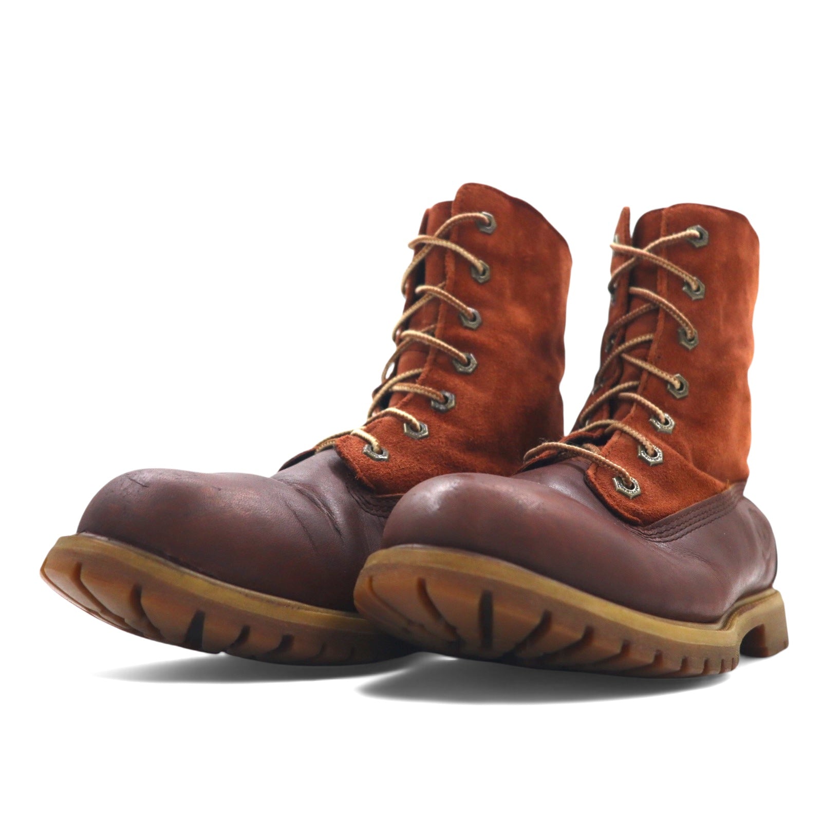 TIMBERLAND Stivali da lavoro 24.5cm Marrone Pelle Scamosciata IMPERMEABILI