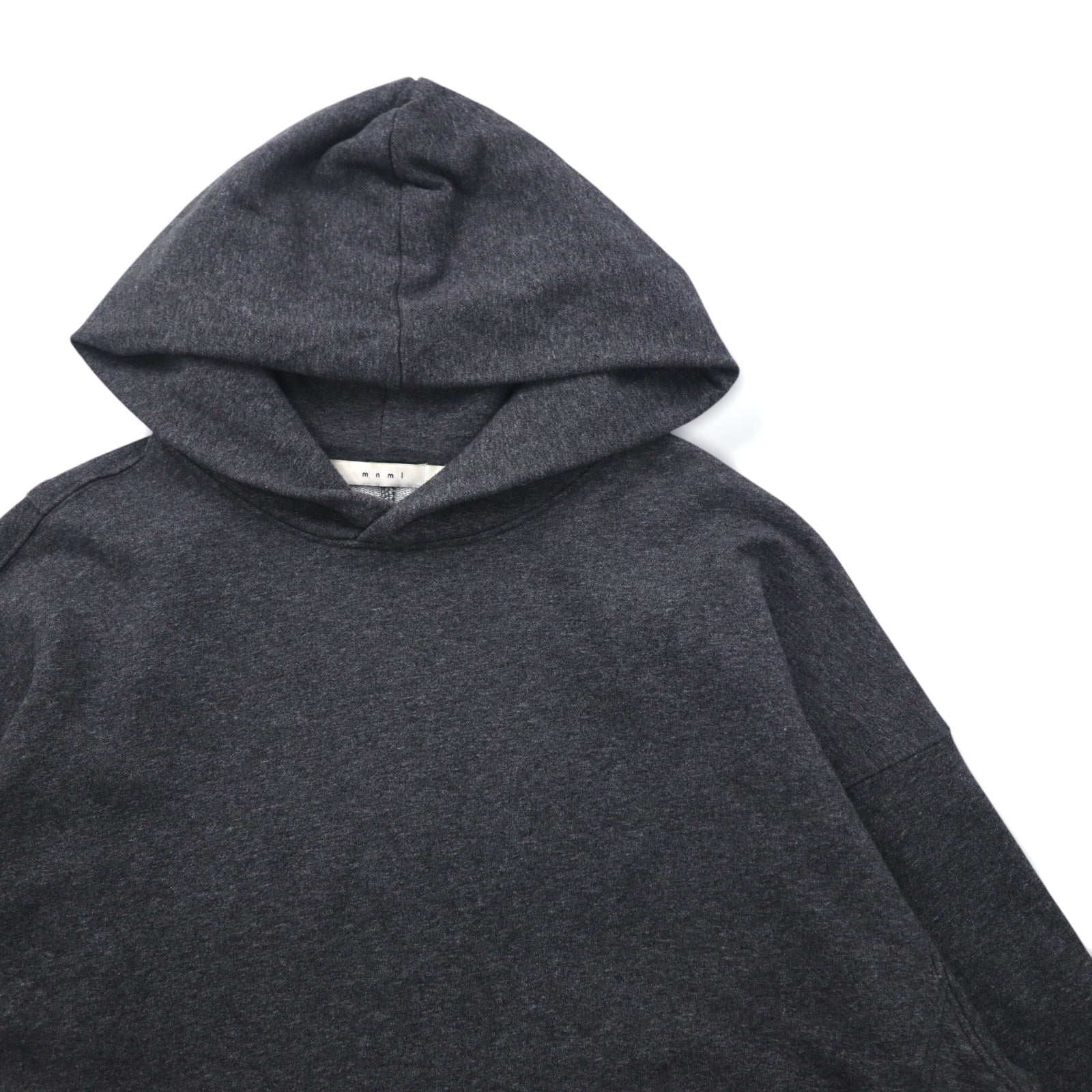 Felpa con cappuccio a pullover con spacchetti laterali mnml XL grigia tasca frontale ESSENTIAL HOODIE M2017-H137