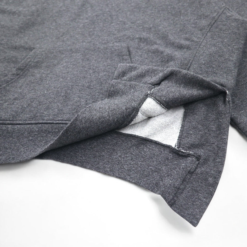 Felpa con cappuccio a pullover con spacchetti laterali mnml XL grigia tasca frontale ESSENTIAL HOODIE M2017-H137