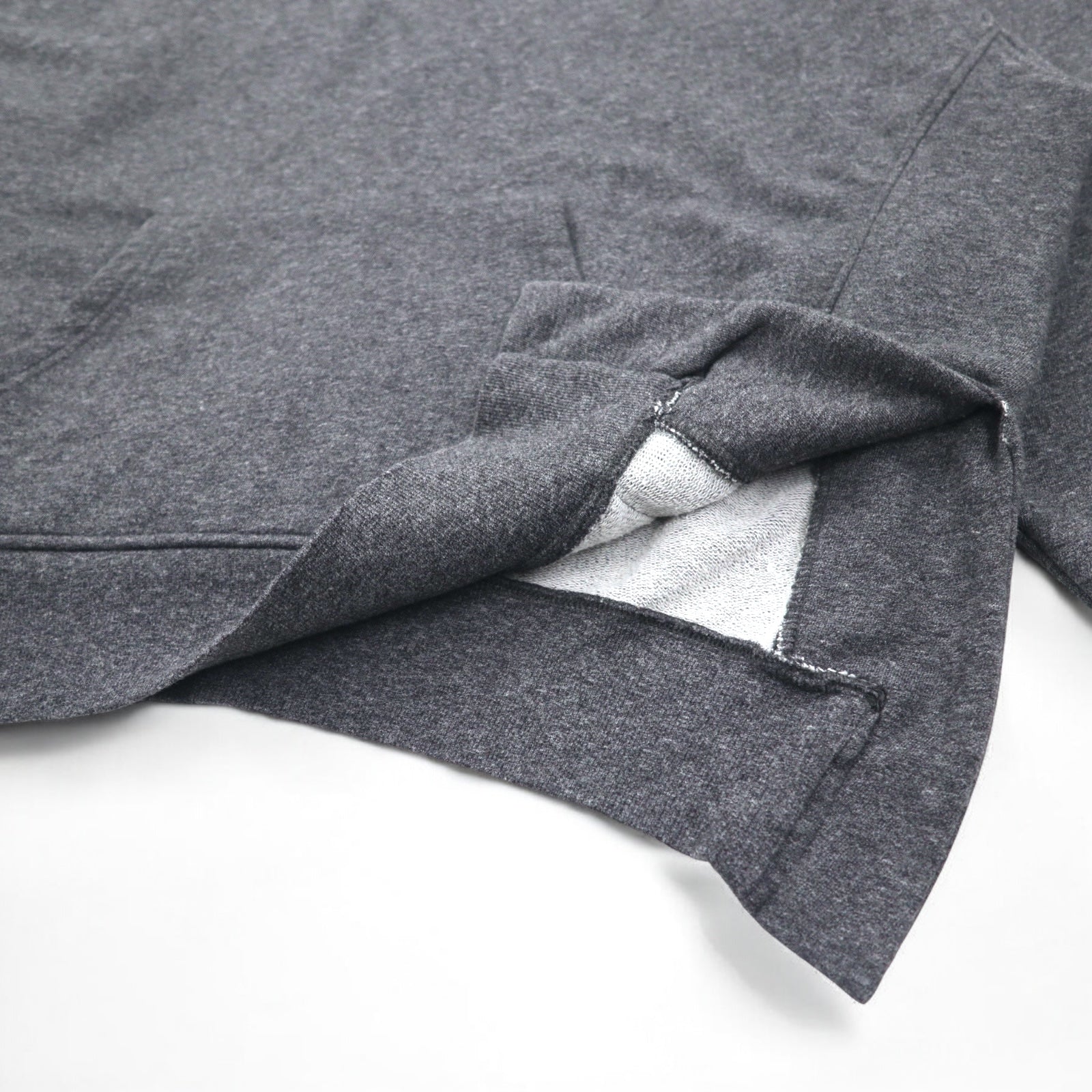 Felpa con cappuccio a pullover con spacchetti laterali mnml XL grigia tasca frontale ESSENTIAL HOODIE M2017-H137
