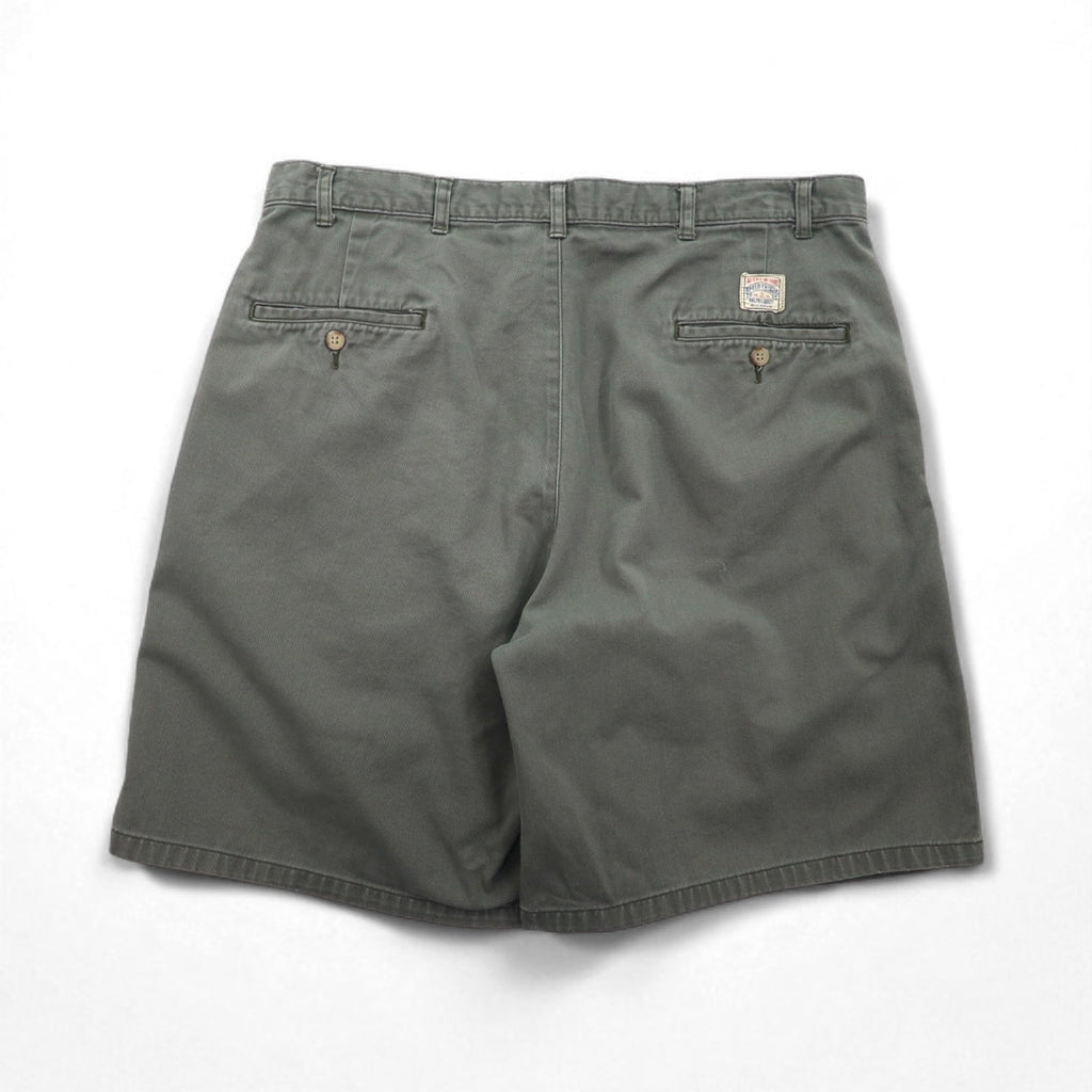 Polo by Ralph Lauren anni '90, pantaloncini larghi 2 pieghe in cotone kaki, taglia L