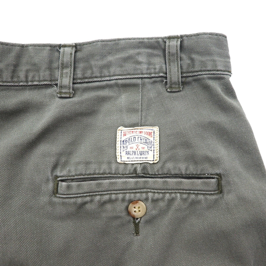 Polo by Ralph Lauren anni '90, pantaloncini larghi 2 pieghe in cotone kaki, taglia L
