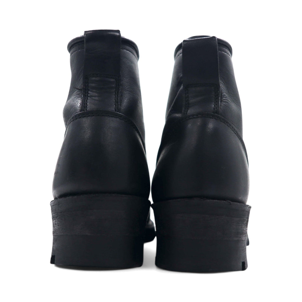 USA製 FRYE レースアップブーツ ワークブーツ 23cm ブラック レザー vibramソール