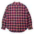 Ralph Lauren Camicia in flanella button-down XL Rosso a quadri Cotone CLASSIC FIT con ricamo piccolo pony