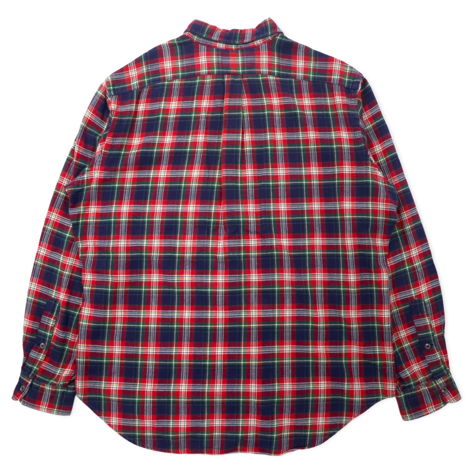 Ralph Lauren Camicia in flanella button-down XL Rosso a quadri Cotone CLASSIC FIT con ricamo piccolo pony
