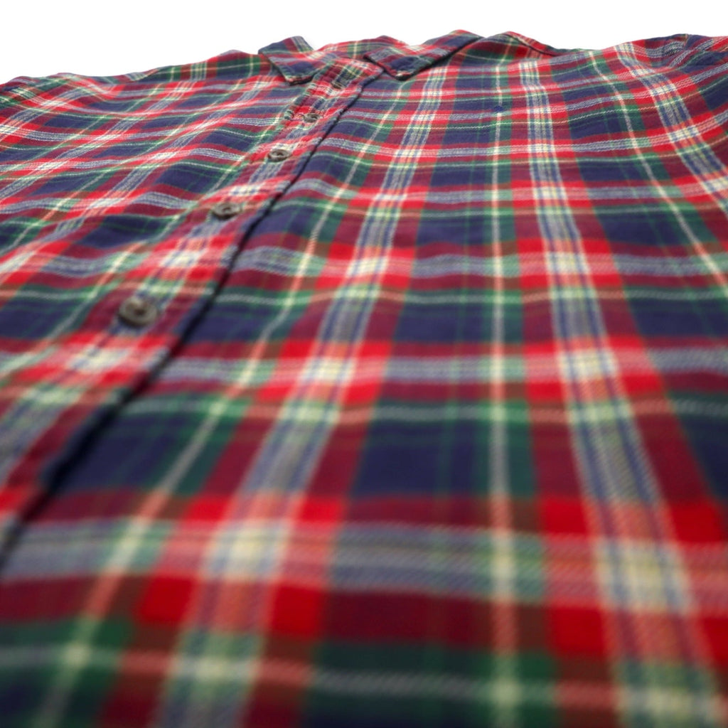 Ralph Lauren Camicia in flanella button-down XL Rosso a quadri Cotone CLASSIC FIT con ricamo piccolo pony