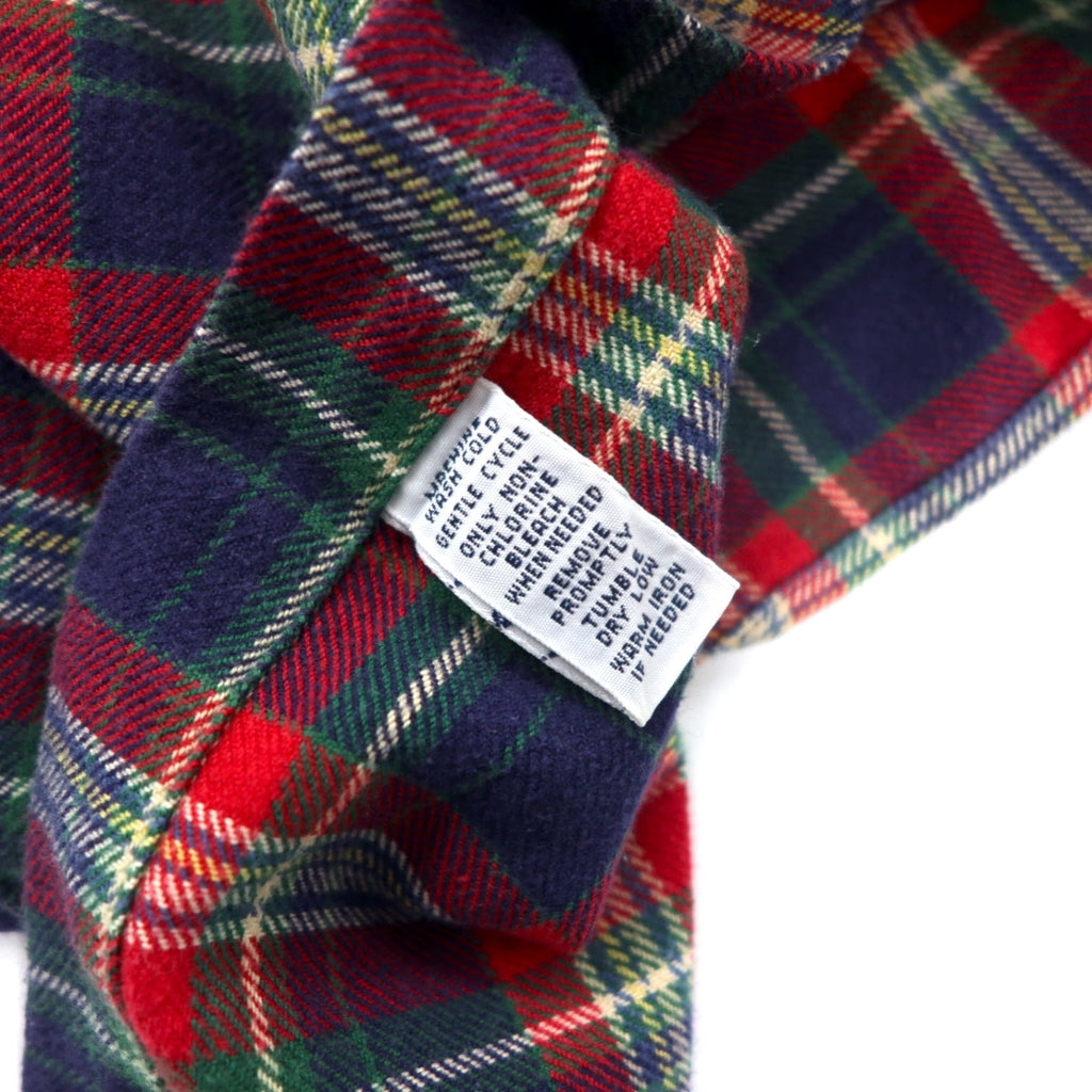 Ralph Lauren Camicia in flanella button-down XL Rosso a quadri Cotone CLASSIC FIT con ricamo piccolo pony
