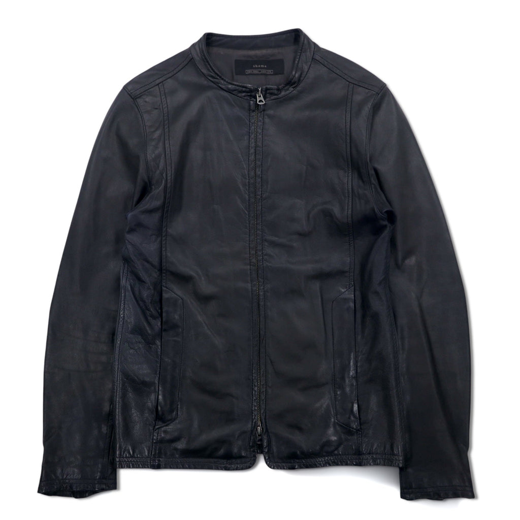 shama ダブルジップ シングル ライダースジャケット M ブラック 牛革 レザー SMNU-SR1 日本製