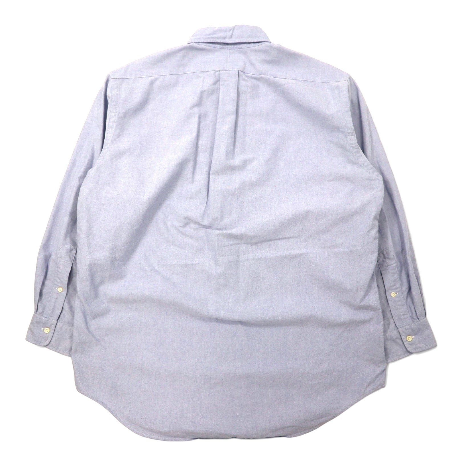 RALPH LAUREN anni '90 camicia Oxford button-down 16-33 blu cotone YARMOUTH pony piccolo ricamato