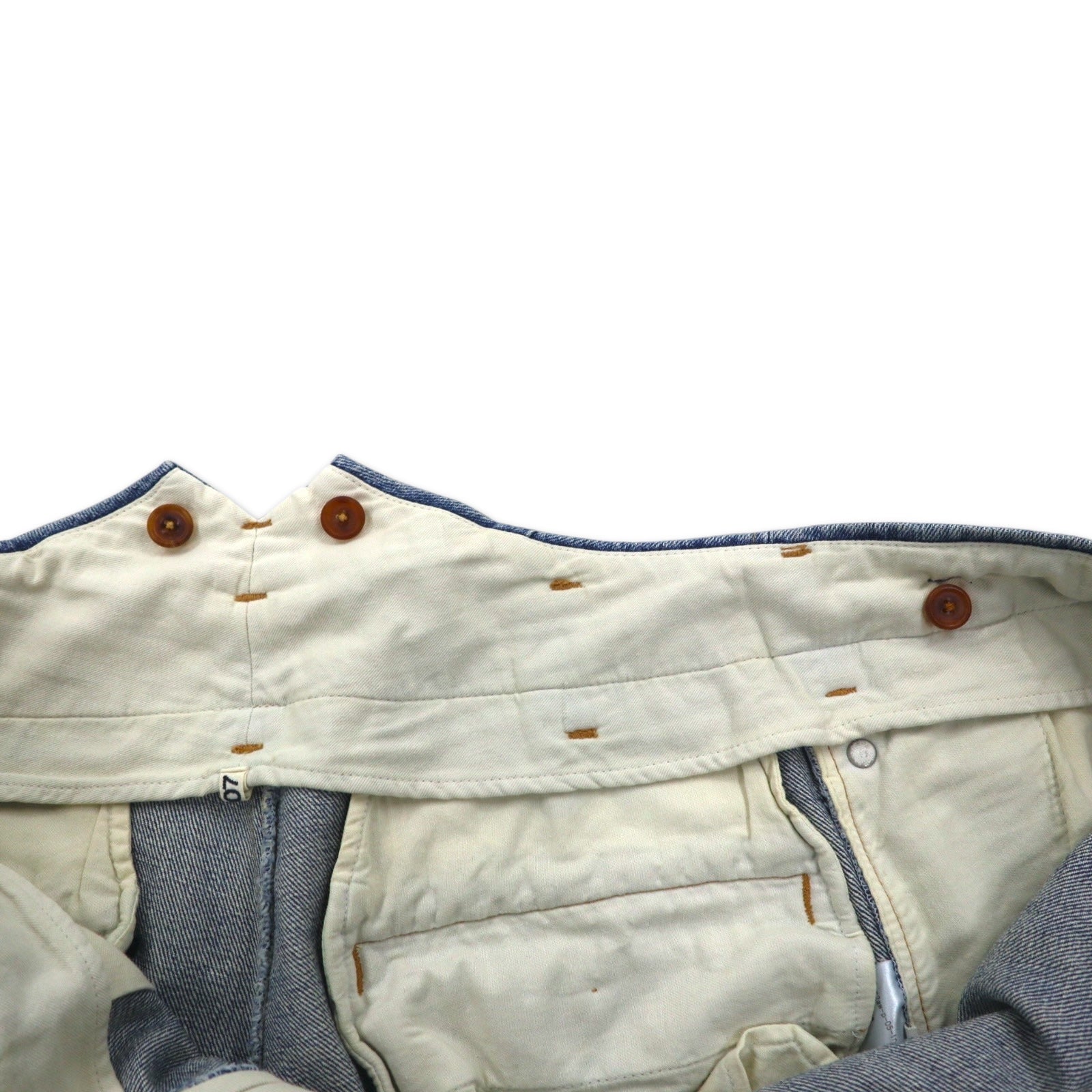 KHOKI Pantaloni a portafoglio 22AW Wrap Trousers Pantaloni in denim 1 Blu Cotone Prodotto in Giappone 22sw-p-05