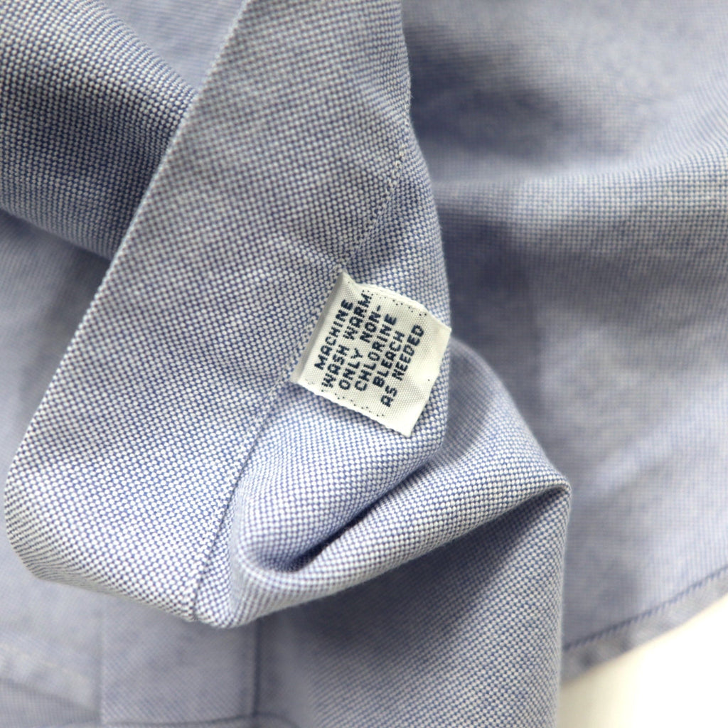 RALPH LAUREN 90年代 オックスフォード ボタンダウンシャツ 16-33 ブルー コットン YARMOUTH スモールポニー 刺繍