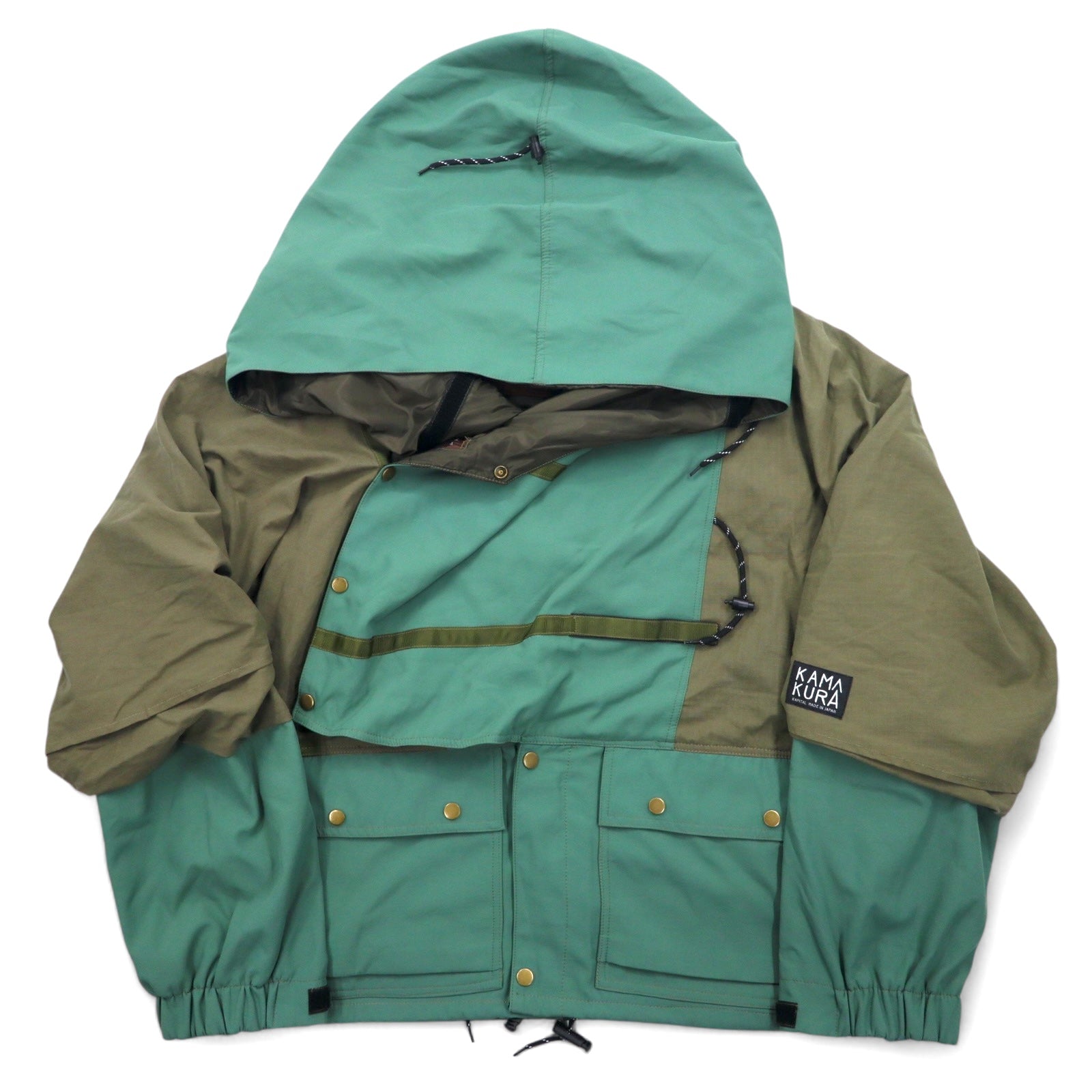 KAPITAL 60/40 Cross KAMAKURA Anorak Giubbotto 1 Cachi