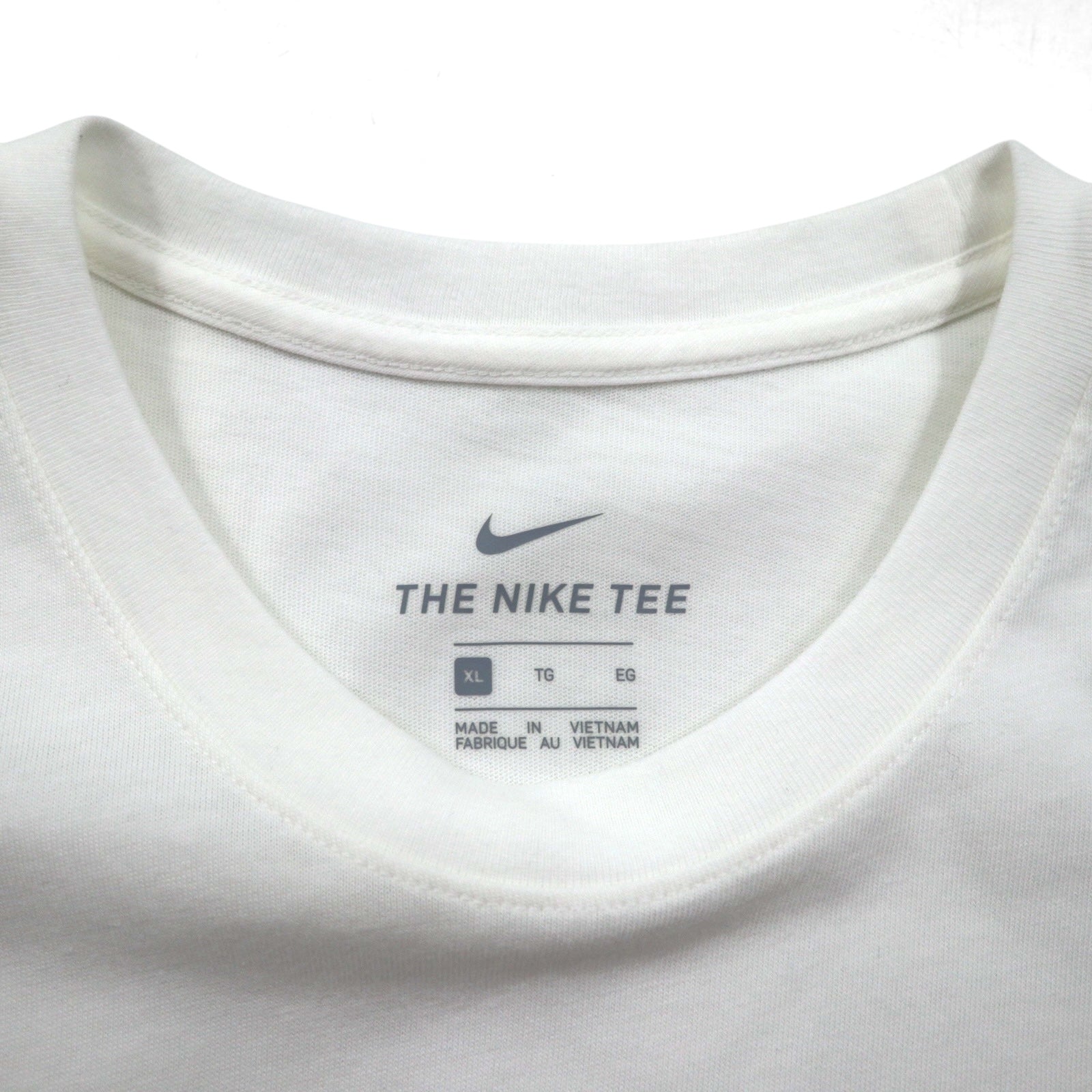NIKE スウォッシュロゴ プリント Tシャツ XL ホワイト コットン AR5005-101 未使用品
