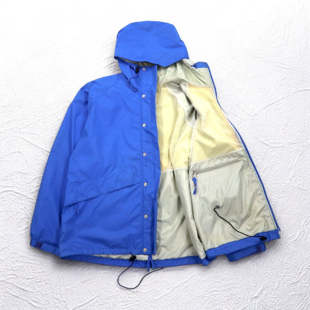 L.L.Bean anni '90 GORE-TEX Shell Mountain Parka Rain Parka XL Blu Nylon Impermeabile Fodera in mesh Coulisse 2448