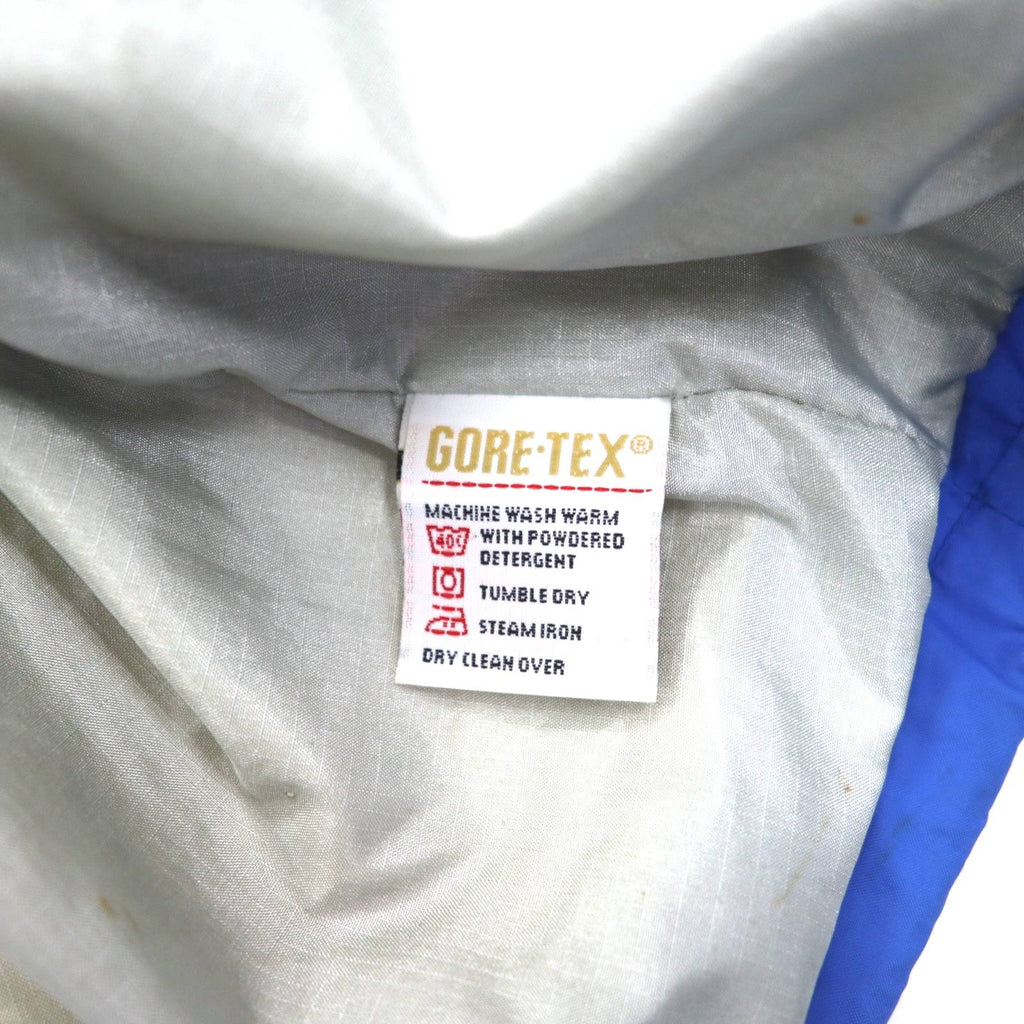 L.L.Bean anni '90 GORE-TEX Shell Mountain Parka Rain Parka XL Blu Nylon Impermeabile Fodera in mesh Coulisse 2448