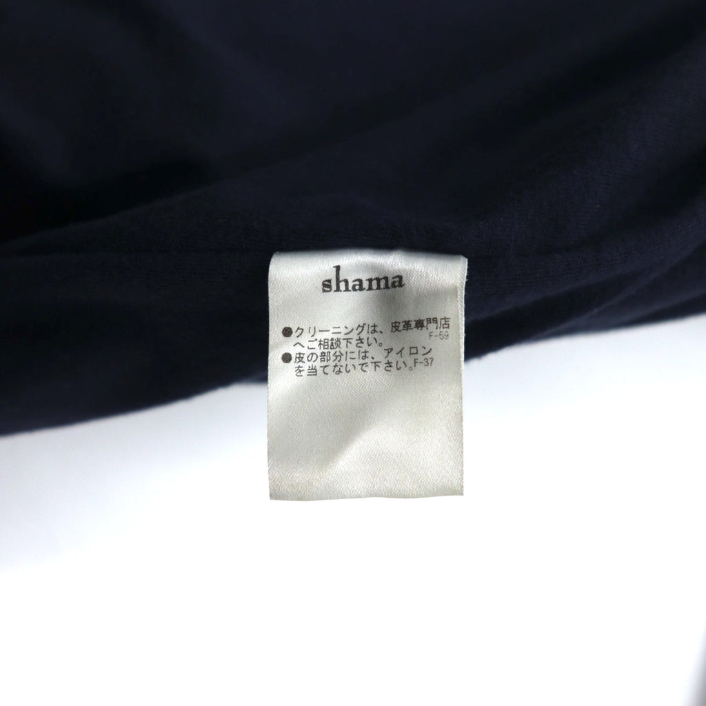 shama ダブルジップ シングル ライダースジャケット M ブラック 牛革 レザー SMNU-SR1 日本製